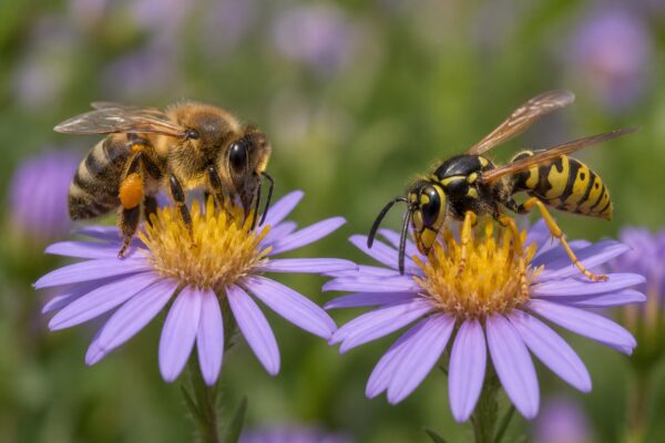 Différence abeille guêpe : les reconnaître sans se tromper